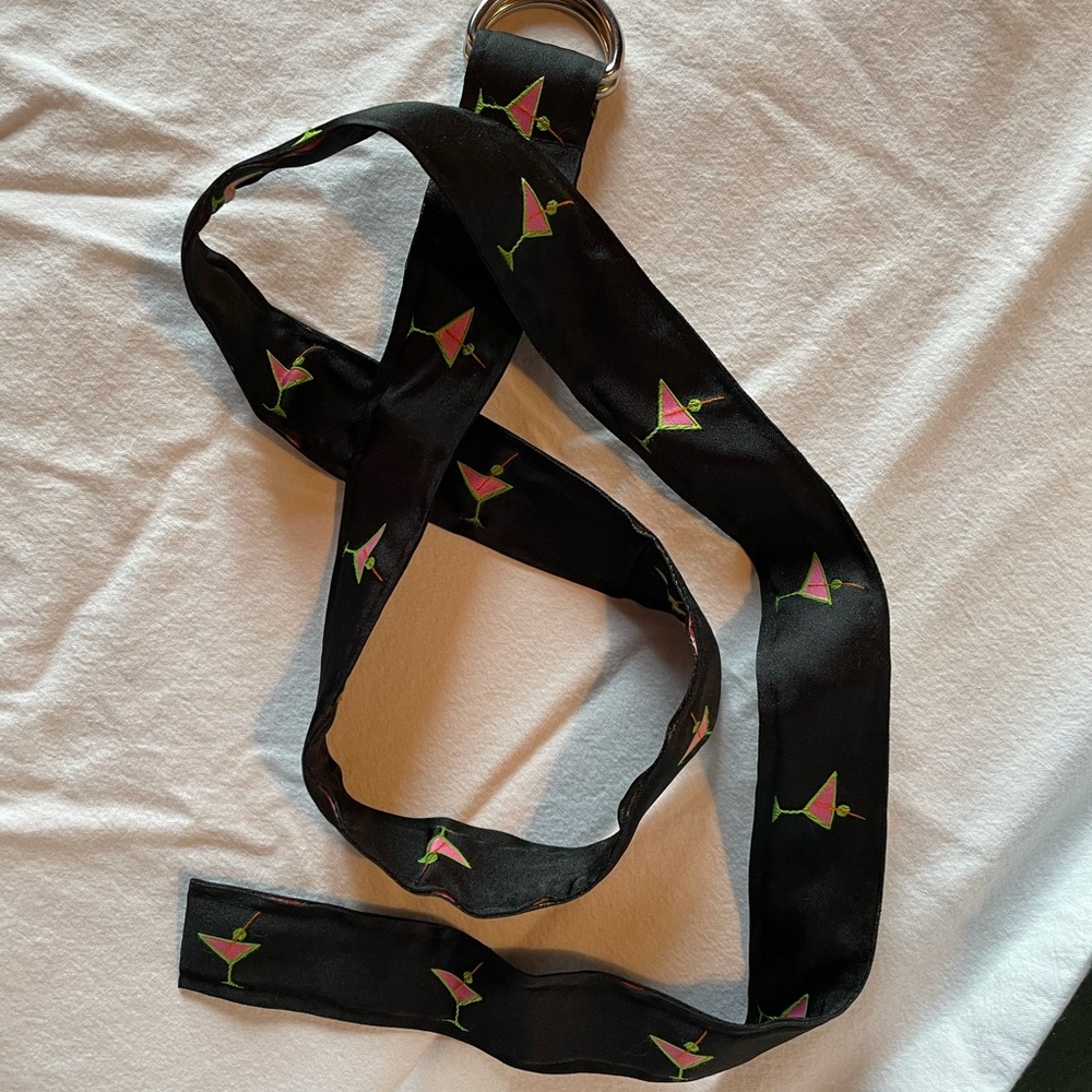 Martinis & More ribbon belt size large
